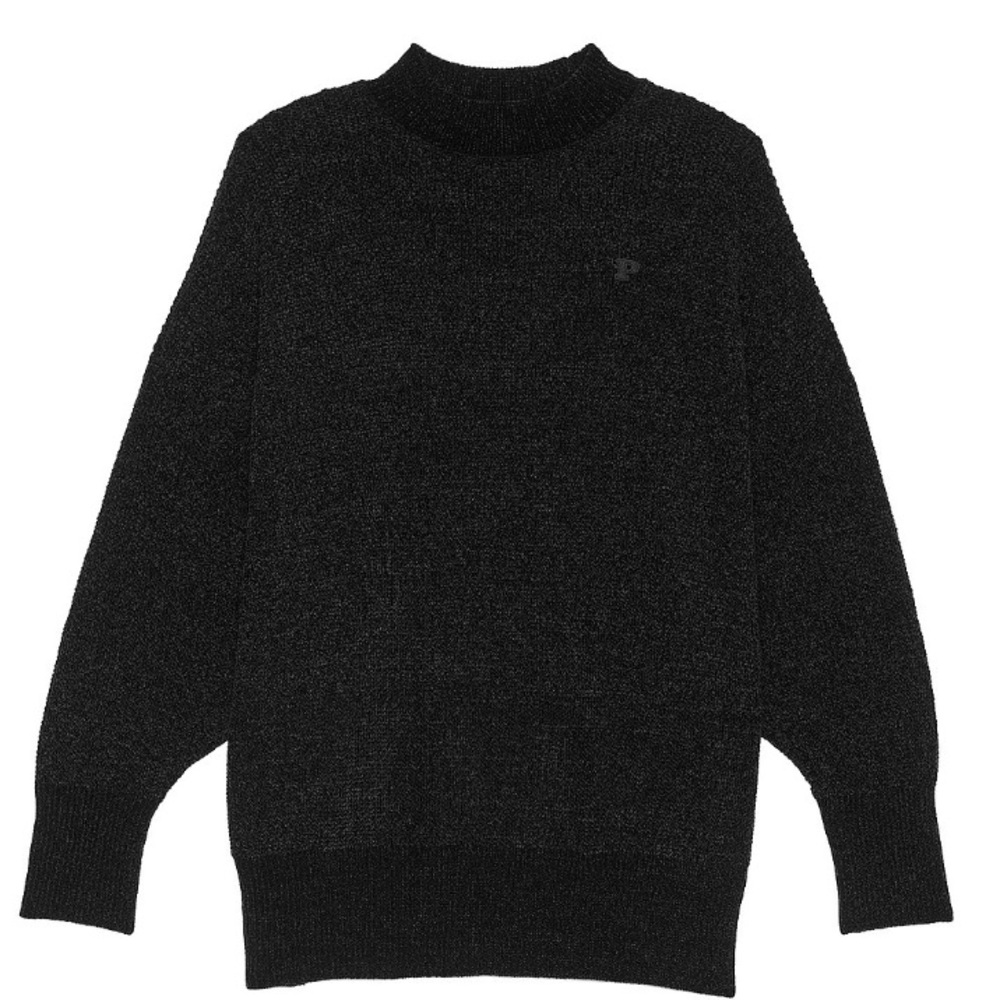 Victoria’s Secret PINK Chenille Sweater Large Black